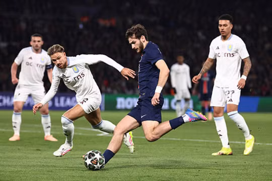 Ngược dòng thắng Aston Villa, PSG rộng cửa vào bán kết Champions League