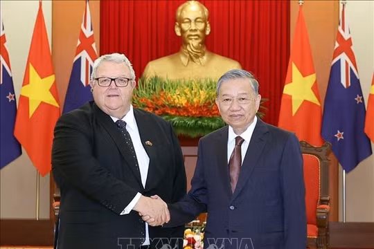 Tổng Bí thư Tô Lâm tiếp Chủ tịch Quốc hội New Zealand Gerry Brownlee