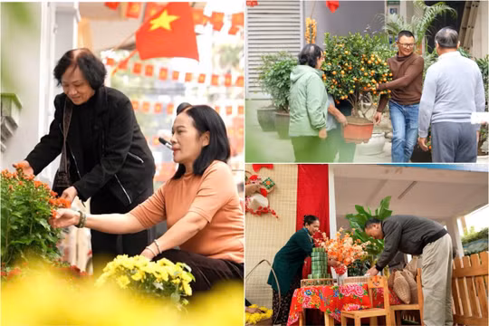 Người dân Thủ đô chung tay trang trí điểm sinh hoạt cộng đồng đón xuân mới