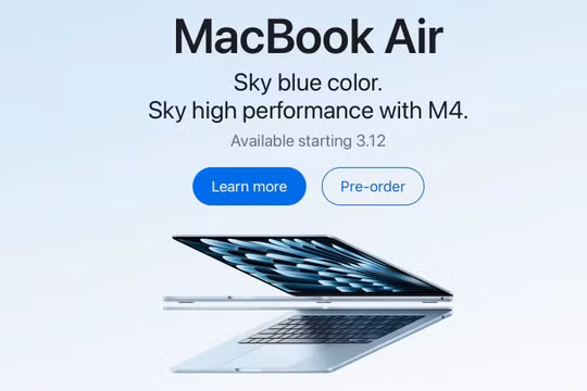 Apple âm thầm ngừng bán một số mẫu máy tính sau khi ra mắt MacBook Air M4