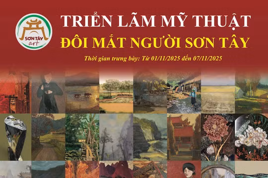 Triển lãm 'Đôi mắt người Sơn Tây': Tình quê trong sắc màu đương đại