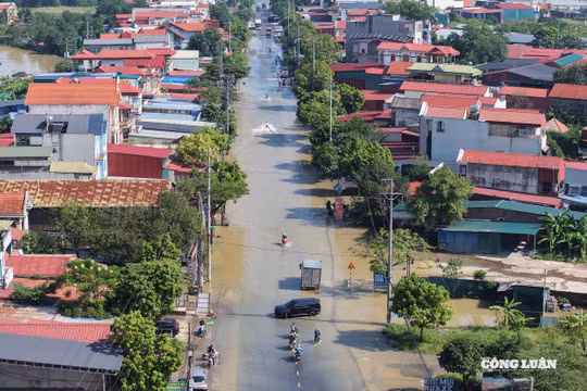 Quốc lộ 3 qua Hà Nội ngập, khuyến cáo hướng cho các phương tiện di chuyển