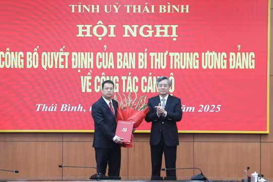 Ủy viên Ủy ban Kiểm tra Trung ương Nguyễn Mạnh Hùng làm Phó Bí thư Tỉnh ủy Thái Bình