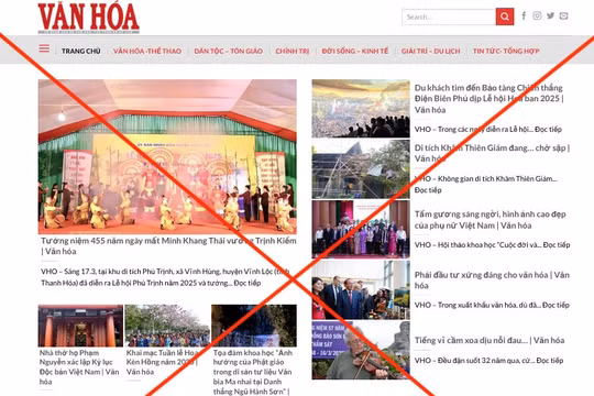 Cảnh báo website giả mạo Báo Văn Hoá điện tử