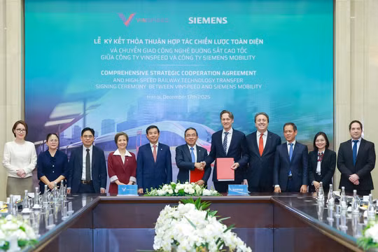 VinSpeed và Công ty Siemens Mobility GmbH ký Thỏa thuận Hợp tác Chiến lược Toàn diện về đường sắt tốc độ cao