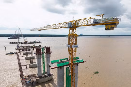 Thi công cầu Đại Ngãi trước điều kiện thời tiết, địa chất phức tạp