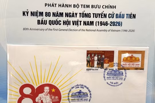 Ra mắt bộ tem kỷ niệm 80 năm Quốc hội Việt Nam