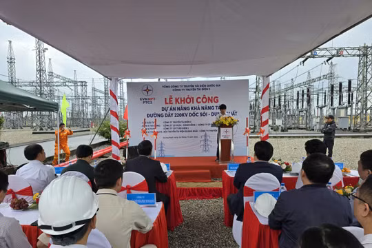 Khởi công dự án “Nâng khả năng tải đường dây 220kV Dốc Sỏi – Dung Quất”