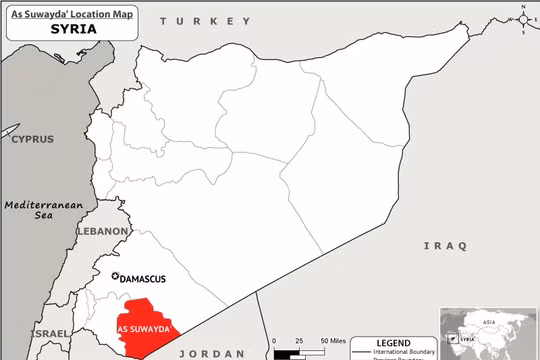 Syria tái triển khai quân đến Suwayda, căng thẳng với Israel leo thang