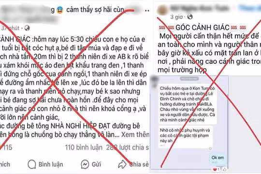Thông tin bắt cóc trẻ em trên địa bàn thành phố Kon Tum là giả mạo