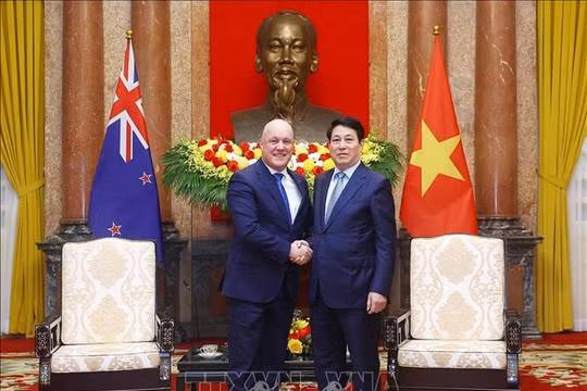 Chủ tịch nước Lương Cường tiếp Thủ tướng New Zealand