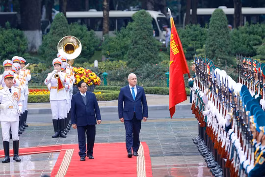 Thủ tướng Phạm Minh Chính chủ trì lễ đón Thủ tướng New Zealand Christopher Luxon thăm chính thức Việt Nam