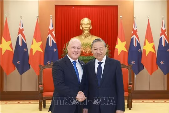 Tổng Bí thư Tô Lâm tiếp Thủ tướng New Zealand Christopher Luxon