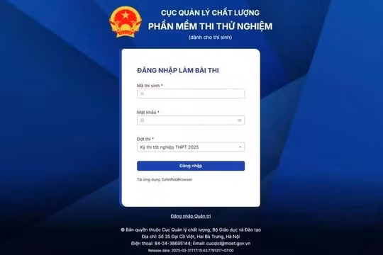 Giao diện thi tốt nghiệp THPT 2026 trên máy tính, thí sinh biết điểm ngay tại phòng thi