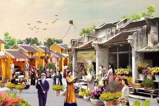 Tái hiện chợ hoa Hàng Lược tại lễ hội đường hoa Home Hanoi Xuan 2025