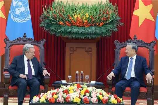 Công ước Hà Nội: Tổng Bí thư Tô Lâm tiếp Tổng Thư ký Liên hợp quốc