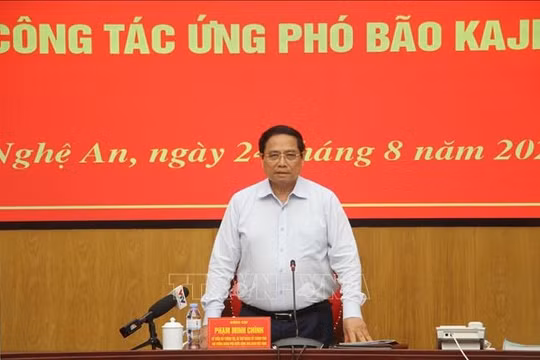 Thủ tướng Phạm Minh Chính trực tiếp chỉ đạo ứng phó bão số 5 tại Nghệ An
