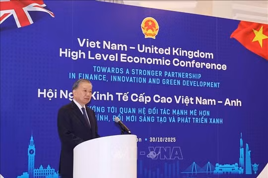 Tổng Bí thư Tô Lâm dự Hội nghị Kinh tế Cấp cao Việt Nam - Anh