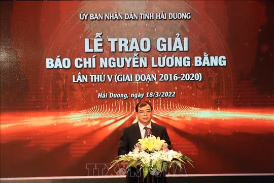 Hải Dương: Phát động Giải thưởng Báo chí Nguyễn Lương Bằng lần thứ VI