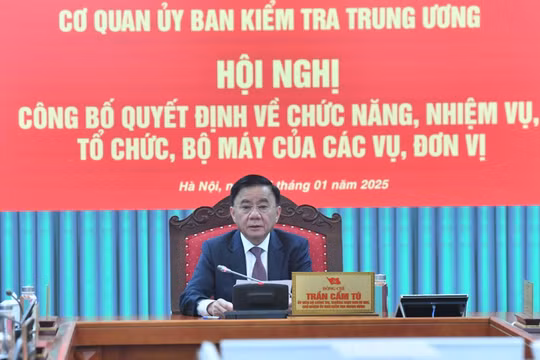 Công bố quyết định về chức năng, nhiệm vụ, tổ chức, bộ máy của Cơ quan UBKT Trung ương