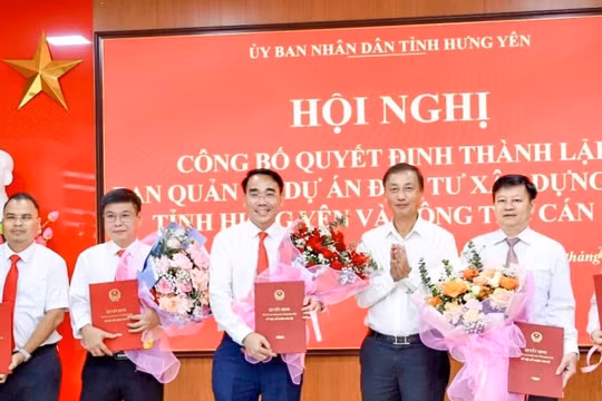 Thành lập Ban Quản lý dự án đầu tư xây dựng số 1 thuộc UBND tỉnh Hưng Yên