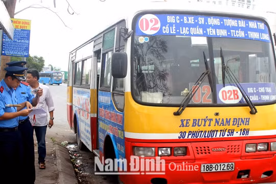 Điều chỉnh biểu đồ và hành trình chạy xe tuyến xe buýt Nam Định - Hà Nam