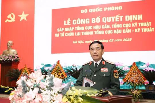 Bộ Quốc phòng công bố Quyết định sáp nhập Tổng cục Hậu cần, Tổng cục Kỹ thuật