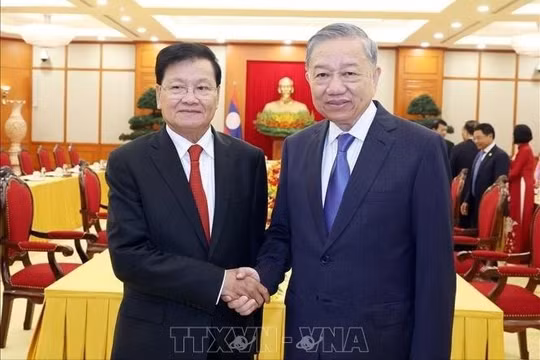 Tổng Bí thư Tô Lâm hội kiến Tổng Bí thư, Chủ tịch nước Lào Thongloun Sisoulith
