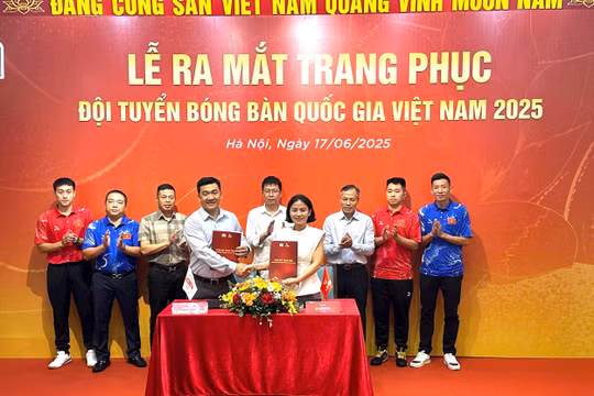Ra mắt trang phục thi đấu Đội tuyển Bóng bàn Quốc gia Việt Nam 2025