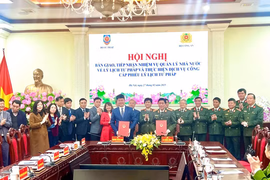 Bộ Công an thực hiện nhiệm vụ lý lịch tư pháp từ 1/3/2025