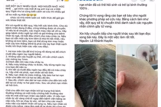 Nguy hiểm chết người từ tin giả “chích máu chữa đột quỵ” lan truyền trên mạng