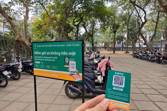Gần 95% giao dịch trông giữ xe ở Hà Nội không dùng tiền mặt