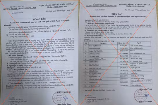 Trường Đại học Công Nghiệp Hà Nội cảnh báo về lừa đảo tuyển sinh, du học giả