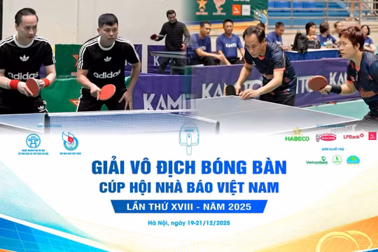 Giải Bóng bàn Cúp Hội Nhà báo Việt Nam: Sân chơi thể thao giàu truyền thống trong giới báo chí