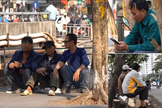 Hà Nội: "Chợ người" ế ẩm, người lao động mong ngóng việc làm