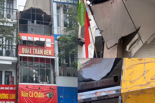 Biển quảng cáo trơ khung, nguy hiểm rình rập người đi đường