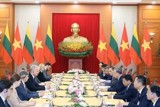 Tổng Bí thư Tô Lâm hội kiến Tổng thống Cộng hòa Litva Gitanas Nauseda