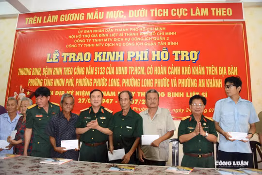 TP HCM: Hơn 1 tỷ đồng chăm lo cho thương, bệnh binh