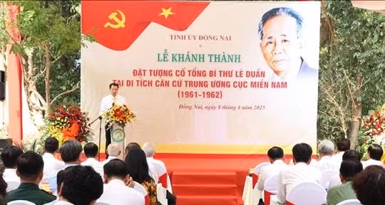 Khánh thành đặt tượng cố Tổng Bí thư Lê Duẩn tại di tích Trung ương Cục miền Nam