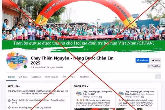Giả mạo giải chạy thiện nguyện "Nâng bước chân em" để lừa đảo
