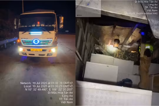Bị người dân phản ánh, xe tải chở người trái phép không thoát khỏi CSGT