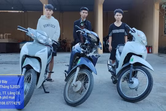 Huế: Bắt giữ 7 đối tượng trộm cắp xe máy liên tỉnh