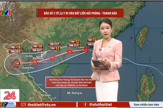 VTV: Các bản tin dự báo thời tiết về cơn bão số 3 sẽ được phát sóng hai giờ một lần
