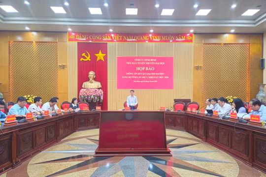 Họp báo thông tin kết quả Đại hội đại biểu Đảng bộ tỉnh Ninh Bình lần thứ I, nhiệm kỳ 2025 - 2030