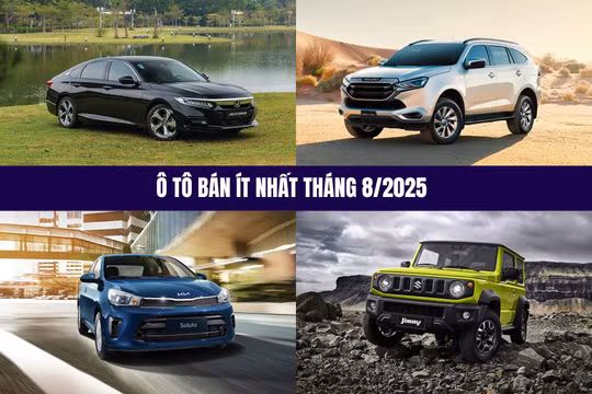 10 ô tô bán ít nhất tháng 8/2025: Kia áp đảo Top 5