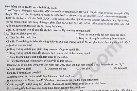Đáp án đề thi tốt nghiệp THPT 2025 môn Hóa học, mã đề 0332 (tham khảo)