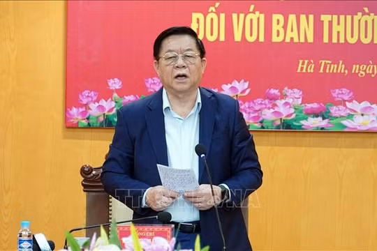 Đoàn kiểm tra của Bộ Chính trị thông qua kết quả kiểm tra đối với Tỉnh ủy Hà Tĩnh