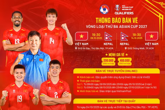 Điểm tin thể thao 3/10: Điều chỉnh thời gian bán vé trận tuyển Việt Nam, Malaysia triệu tập 15 cầu thủ nhập tịch