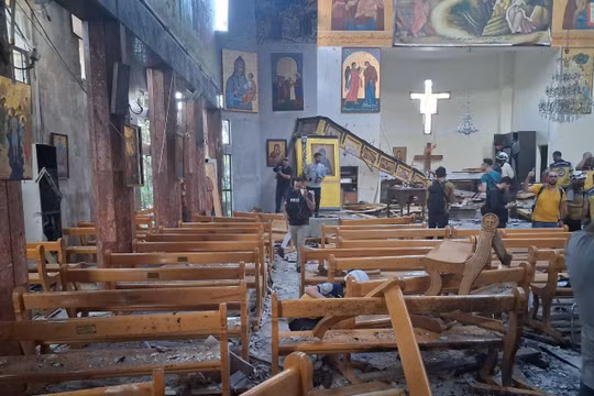 Đánh bom liều chết tại nhà thờ ở thủ đô Syria, ít nhất 22 người thiệt mạng