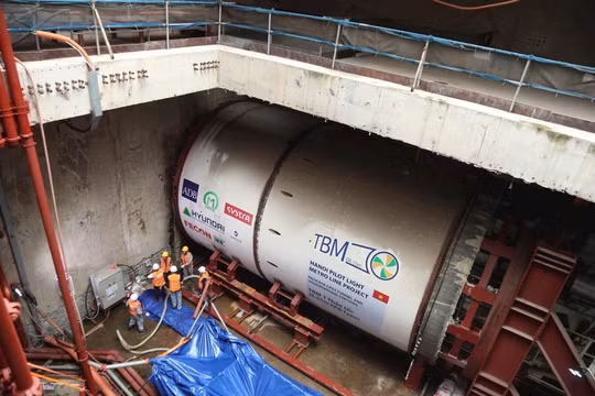 647 mét hầm Metro Nhổn - Ga Hà Nội đã được khoan